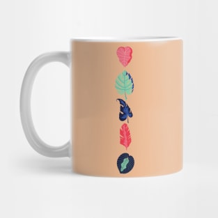 Tropical colorful leaves vertical Mug